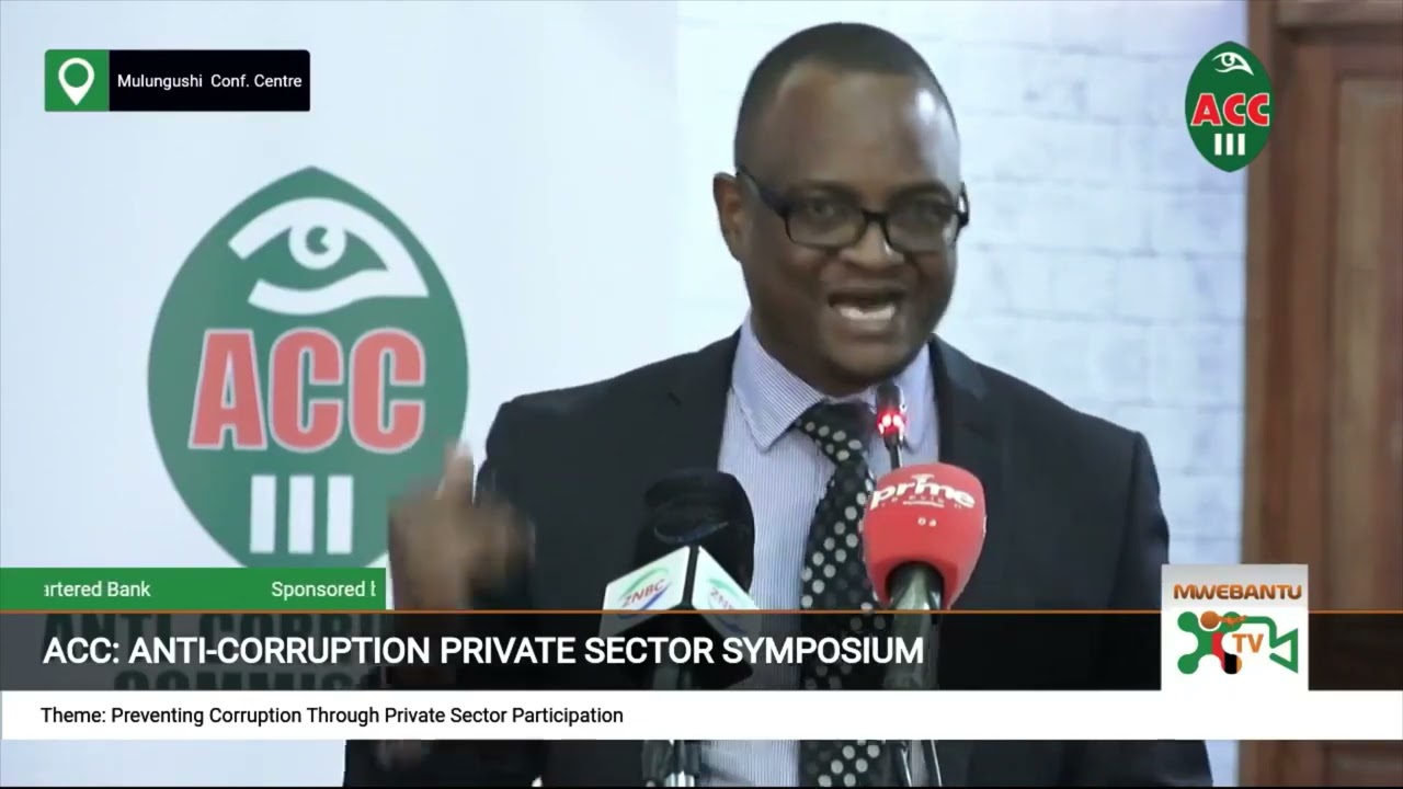 ACC Director General Mr. Gilbert Phiri giving opening remarks at the Private Sector Symposium