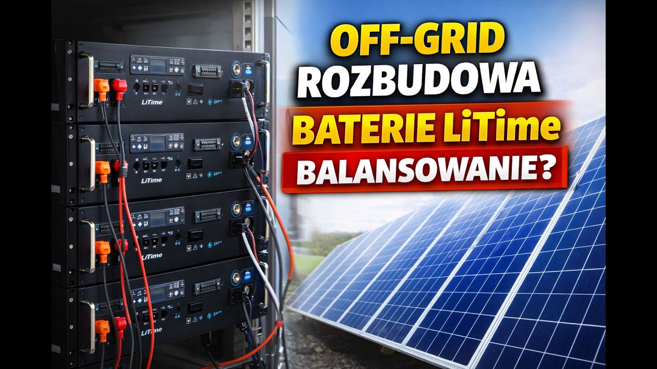 Rozbudowa off-grid - domowego systemu energii o baterie Li-Time 100Ah typu rack. Jak balansować ?