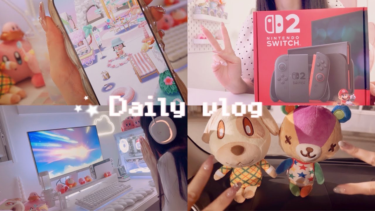 Switch 2開封したりおうちカフェや原神ポケ森を楽しむ最近のvlog