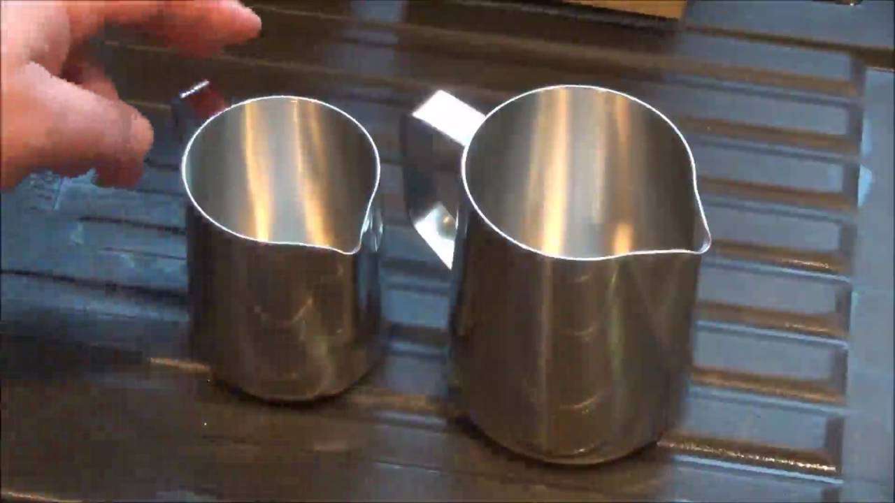 Dailyart Stainless Steel Milk Cup Milk Frothing Pitcher Milk Jug,  Two excellent jugs made out of hi