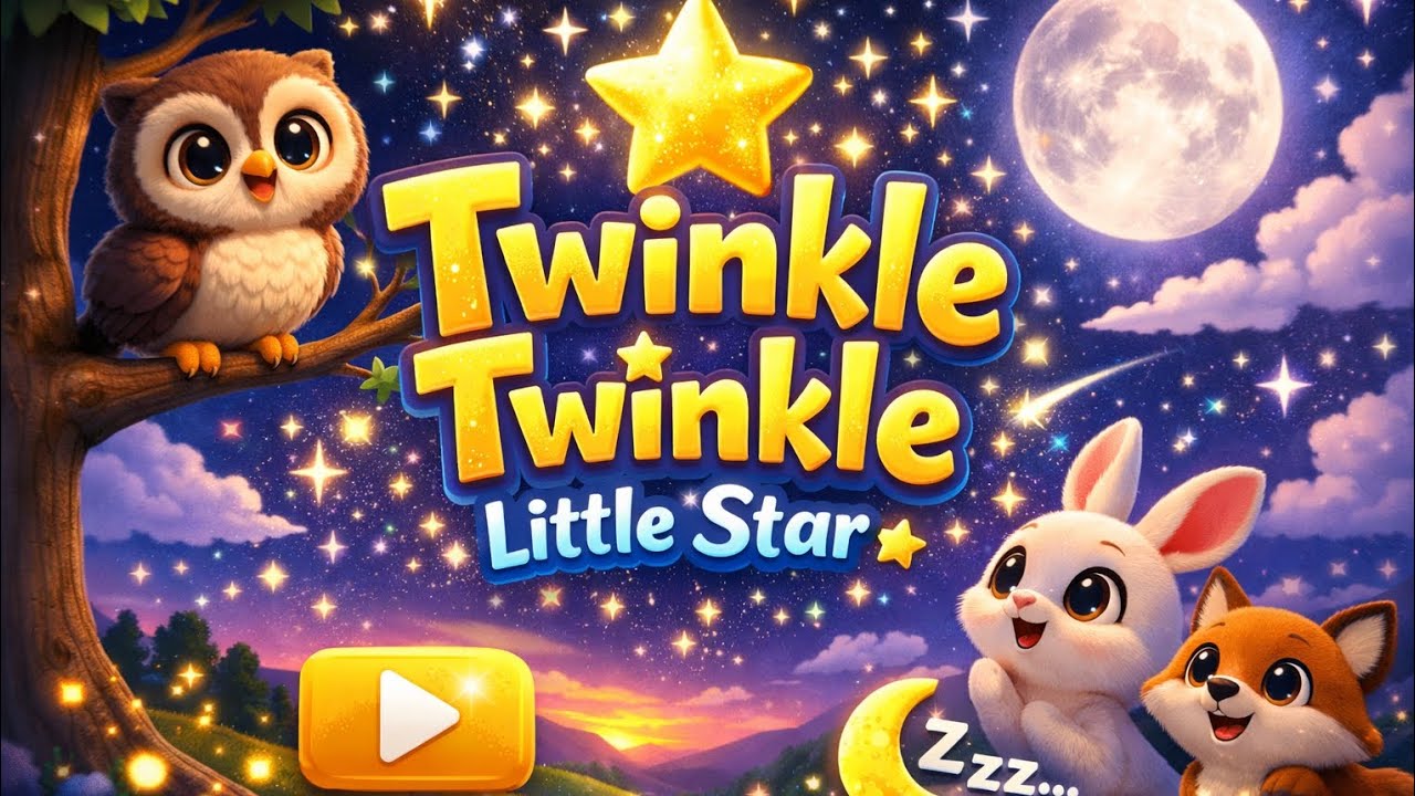Twinkle Twinkle Little Star 🌟 | Magical 3D Lullaby for Kids #thinksmartkids #youtubekids #kidsrhyme