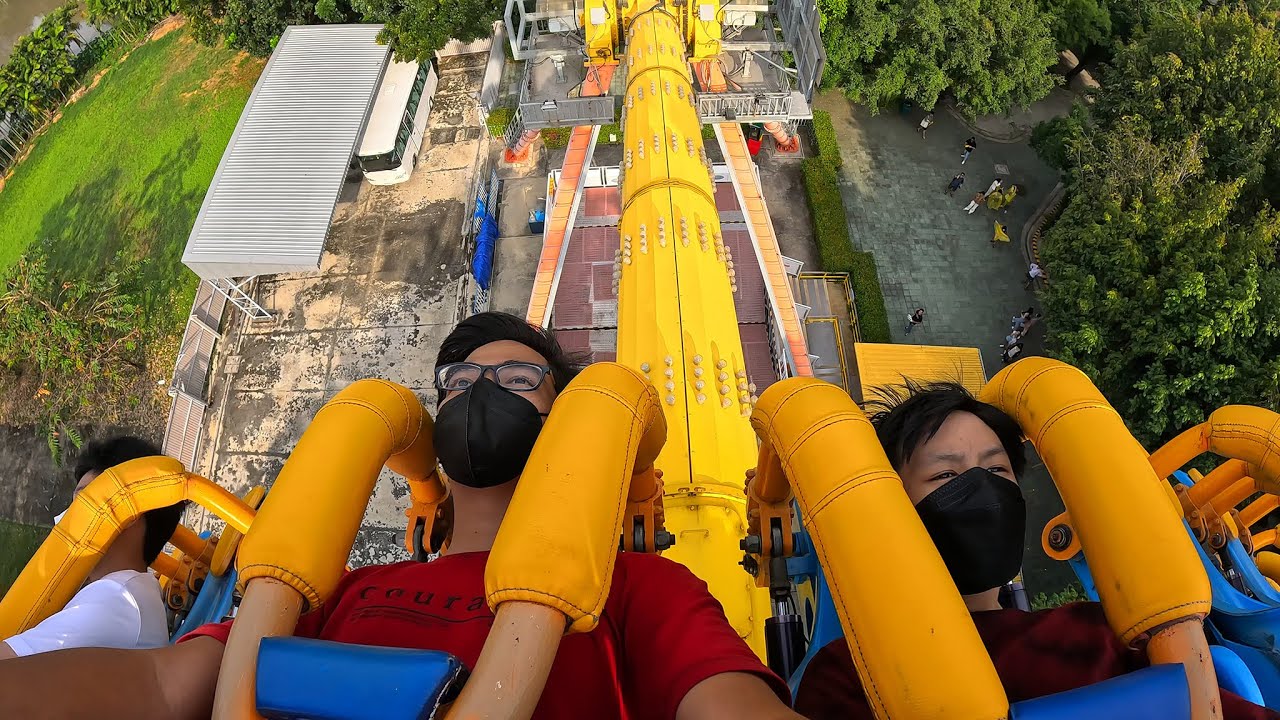 เครื่องเล่น ทอนาโด [Tornado] - Rider Cam สวนสนุก Dream World | Technical Park Typhoon
