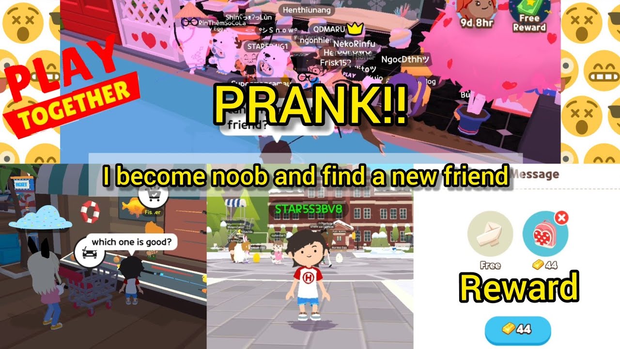Become a NOOB PRANK | Found A New Good Friend | Play Together