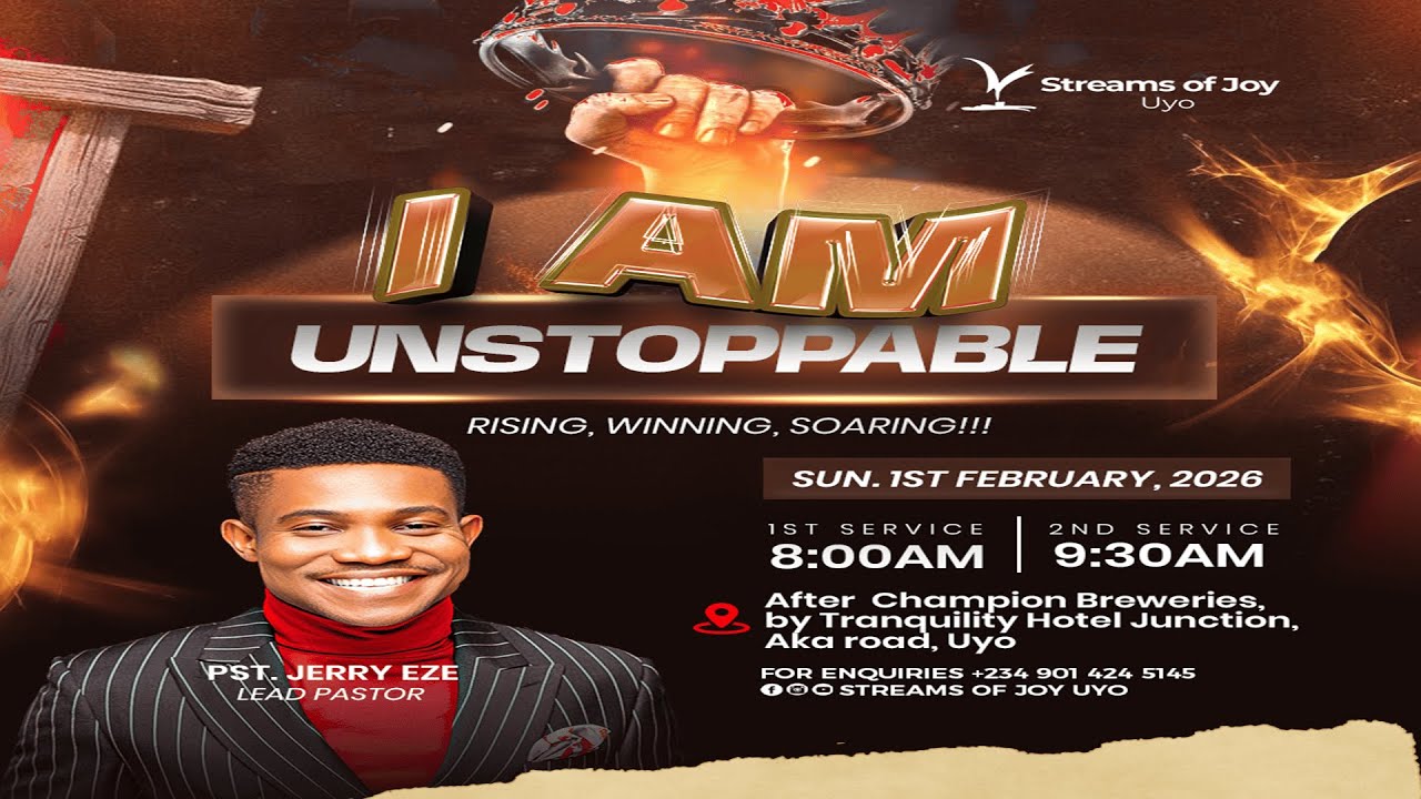 I AM UNSTOPPABLE - RISING, WINNING, SOARING! || SUNDAY SERVICE || 1ST FEBRUARY 2026