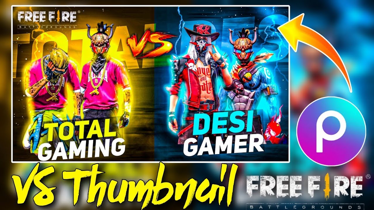 How To Make Free Fire VS Thumbnail In Picsart 🔥 Free Fire 1v1 Thumbnail Kaise Banaye #freefire