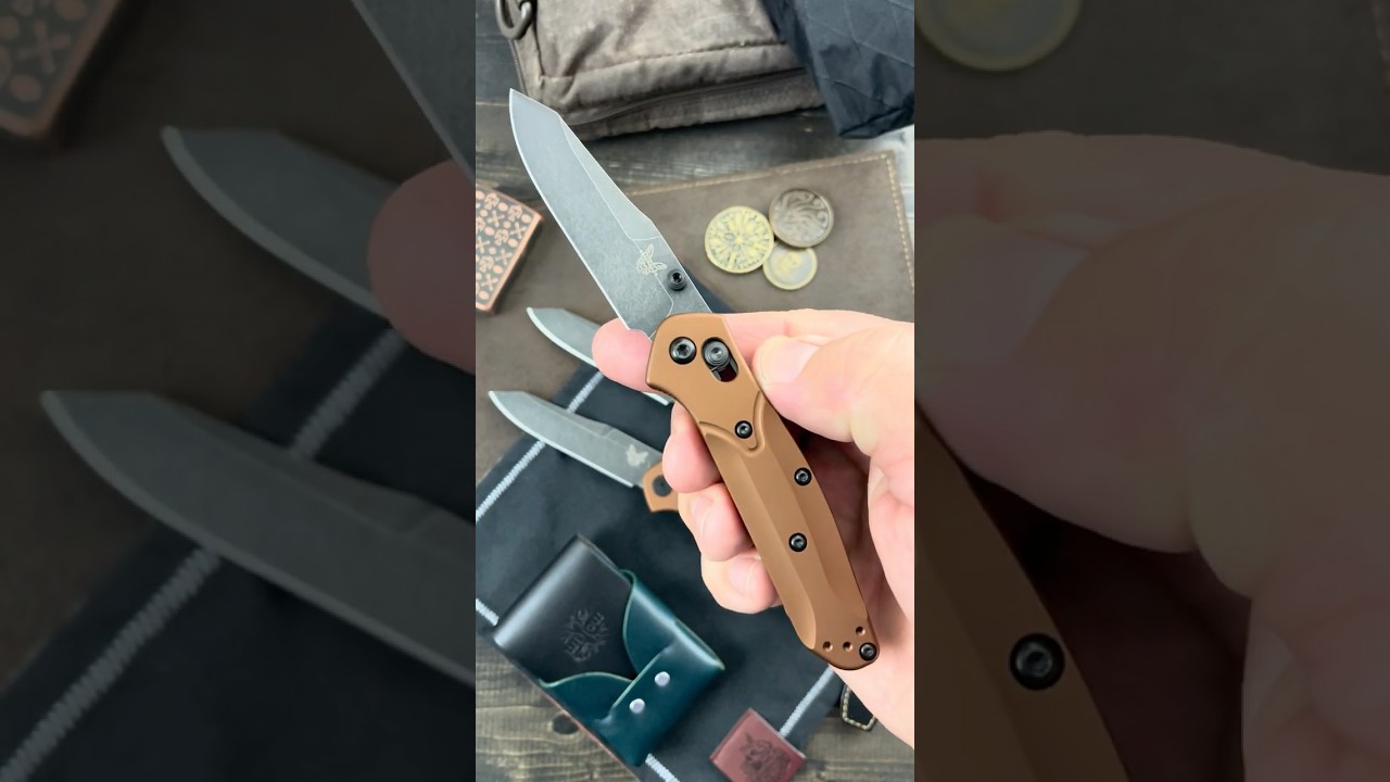 Benchmade Burnt Copper Osbornes - Battlewash DLC Magnacut - Available at GPKNIVES.com! #Benchmade