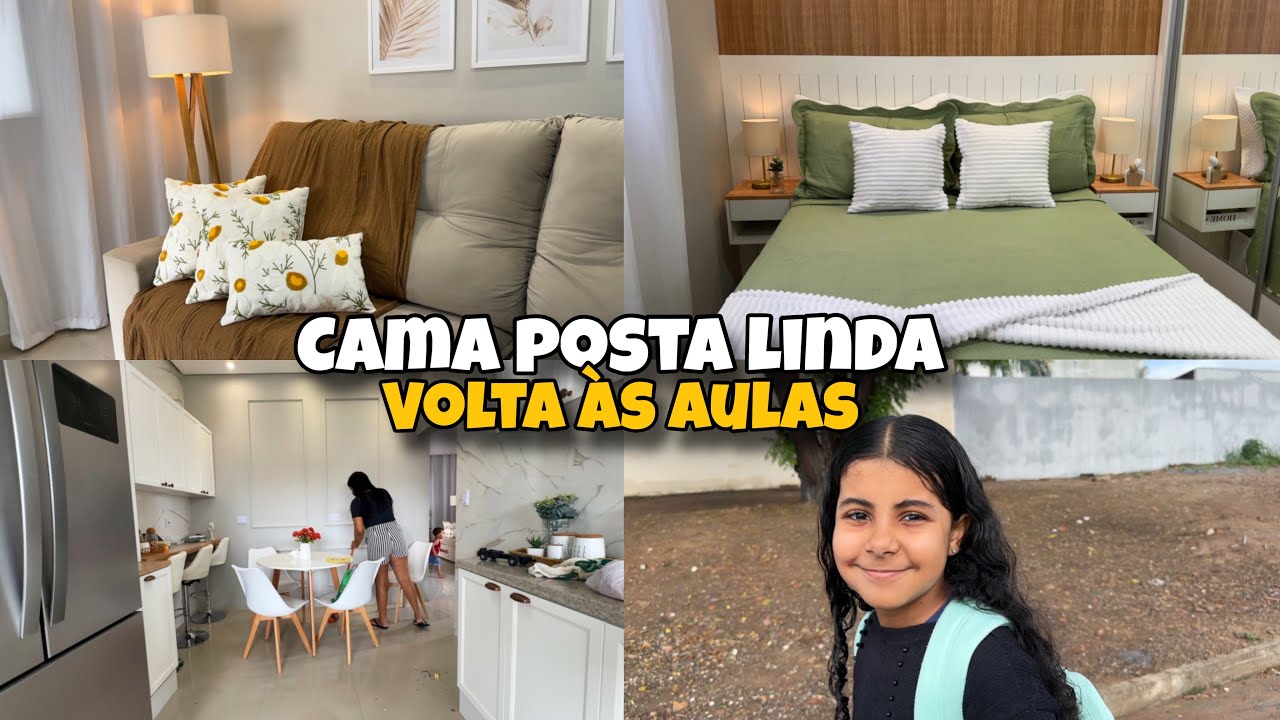 MUDEI O ASTRAL DA CASA! 🌿 CAMA POSTA LINDA | VOLTA ÀS AULAS | ALMOÇO DELICIOSO +  CUIDANDO DA CASA