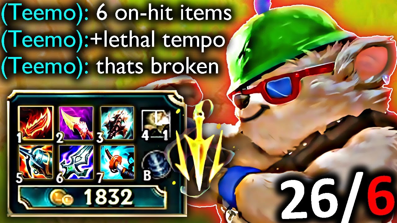 6 ON-HIT ITEMS ON TEEMO... THAT'S BROKEN