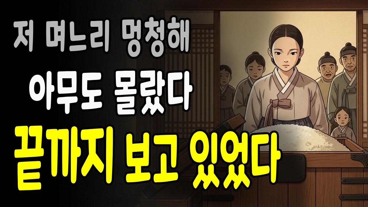 사람들이 멍청하다 부르던 며느리#옛날이야기#오디오북#시니어이야기#노후사연#감동사연