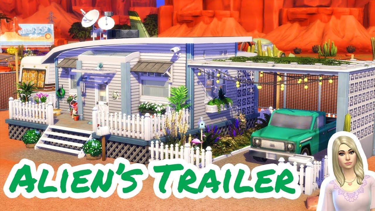 Sims 4 Speed Build - Alien Trailer with a SECRET
