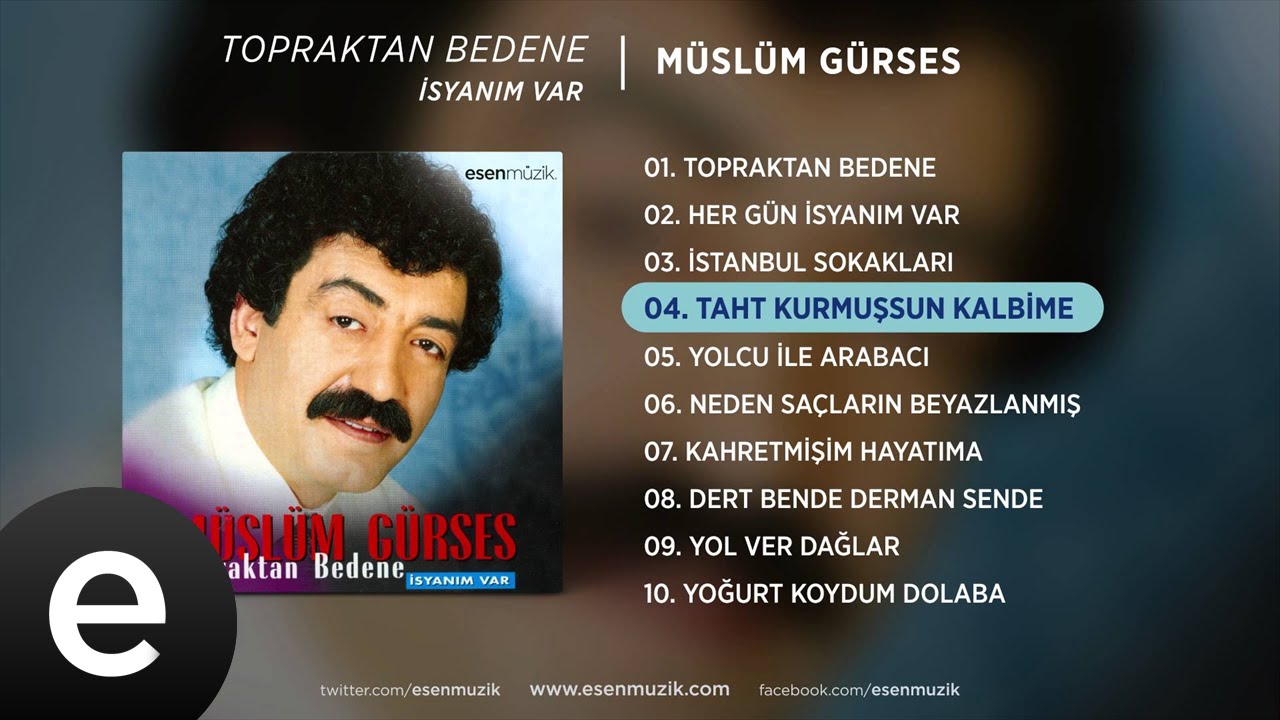 Taht Kurmuşsun Kalbime (M&uuml;sl&uuml;m G&uuml;rses) Official Audio #tahtkurmuşsunkalbime #m&uuml;sl&uuml;mg&uuml;rses