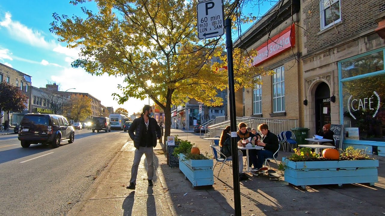 Montreal Walking Around NDG on a Perfect Autumn Afternoon