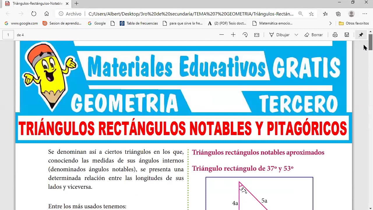 TRIANGULOS RECTANGULOS NOTABLES Y PITAGORICOS