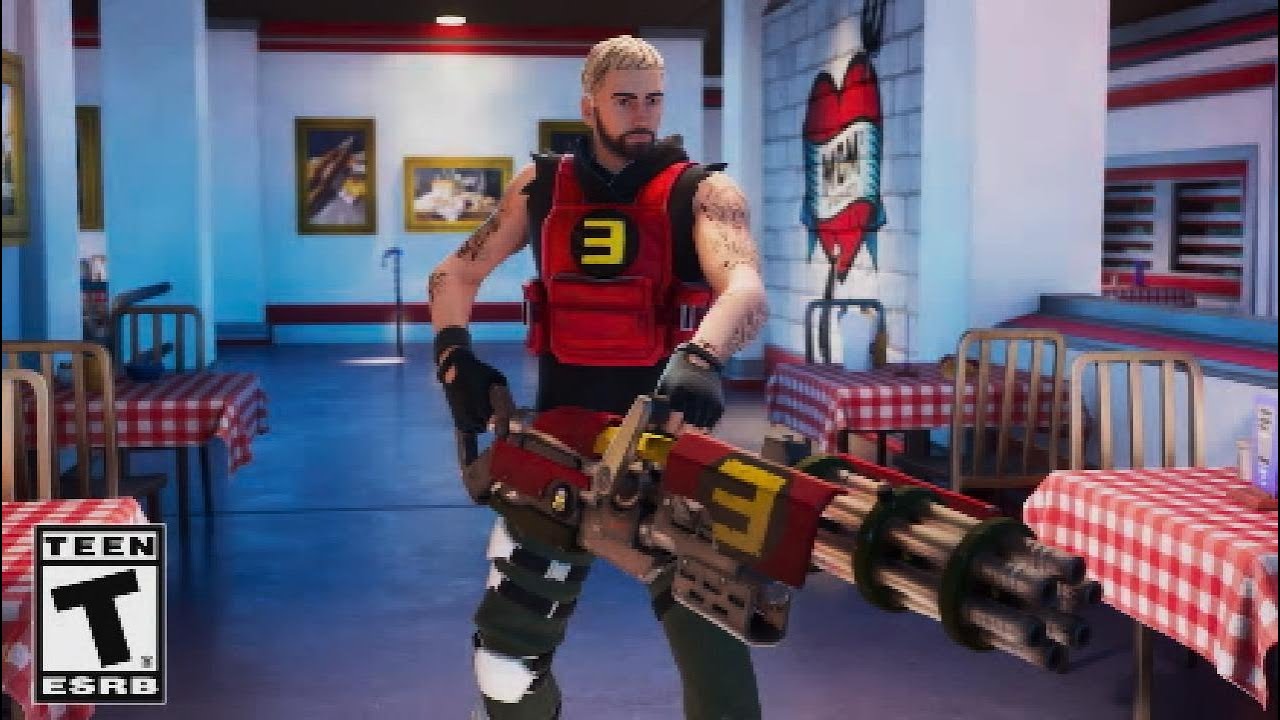 Fortnite NEW RG Eminem Boss, RG's Minigun Mythic & Grotto Vault Location