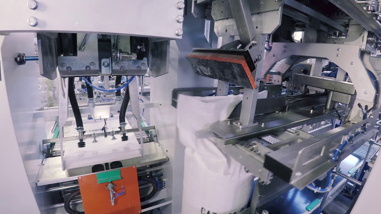 Automatic bagging machine for raffia bags IABA 600/R + Pallettizer MF PCA 400 Twin