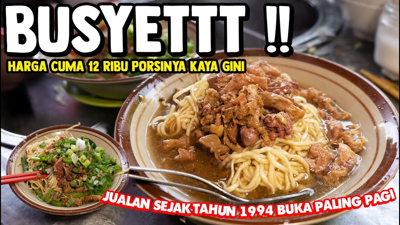 MIE AYAM 12 RIBU PORSI JUMBO, JUALAN DARI TAHUN 1994 BUKANYA JAM 6 PAGI !!