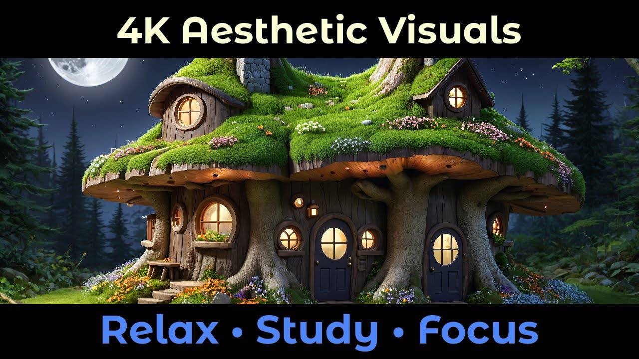 Unwind with Whimsical Stump Houses and Soothing River Sounds (90 Min Relaxation)
