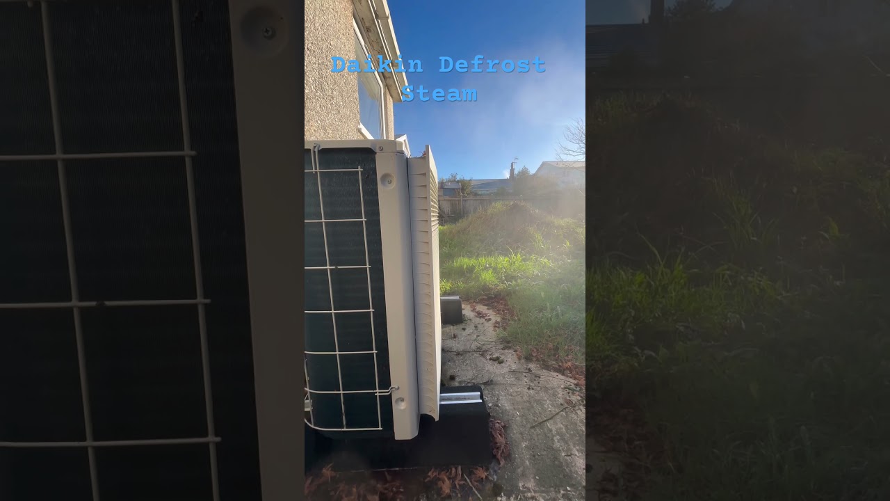 Daikin defrost steam #daikin #heatpump #defrost #steam