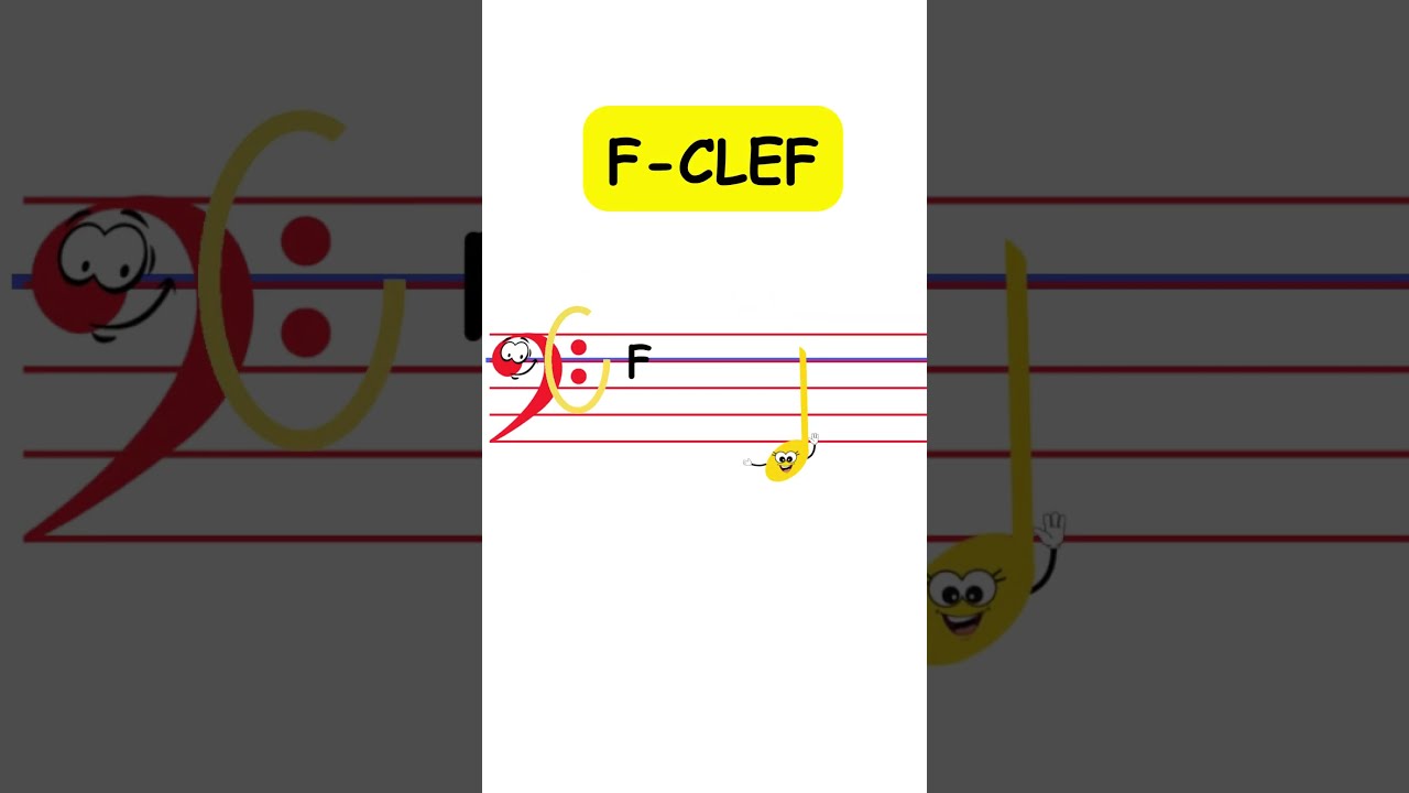 bass clef music notes - Learning video for kids