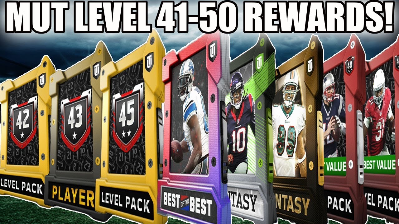 MUT LEVEL 41-50 REWARDS! BEST OF THE BEST PACK, TOTY FANTASY, AND MORE! | MADDEN 18 ULTIMATE TEAM