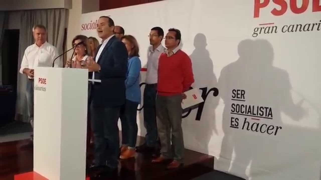 Augusto Hidalgo la noche electoral.