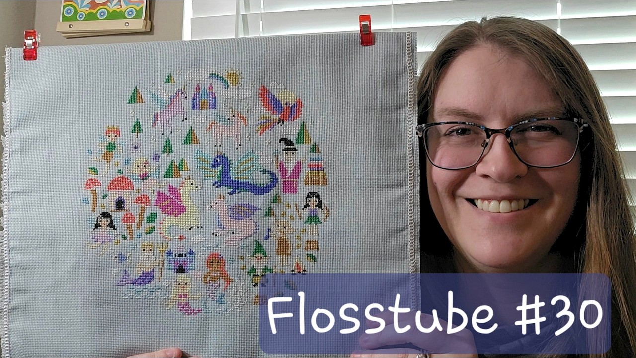 Flosstube #30: January Recap- FINISHES!, WIPGO Progress, and a No Start January