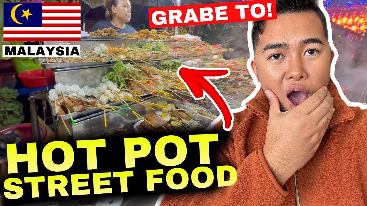 NIGHT STREET FOOD IN PENANG MALAYSIA 🇲🇾 HOT POT ON THE STREET 😱