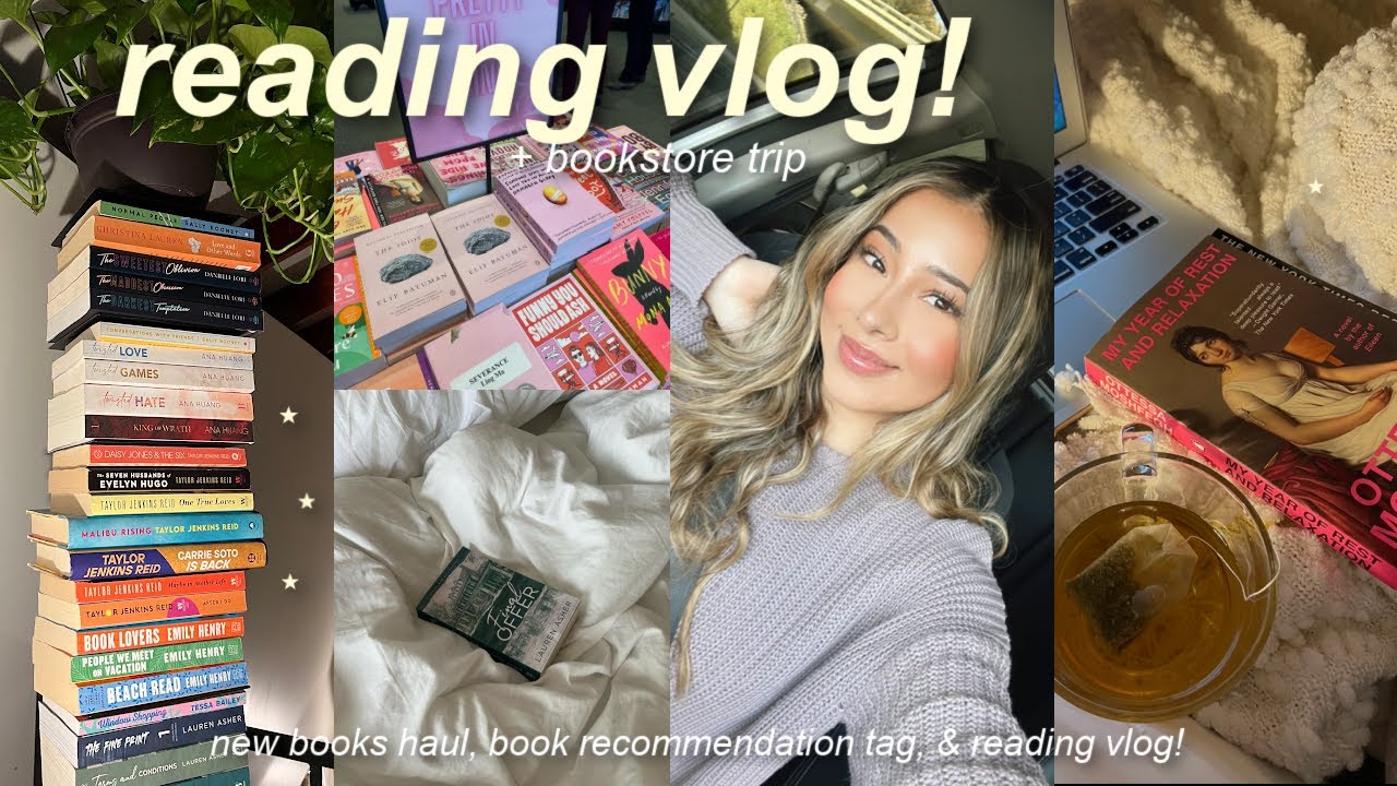 READING VLOG💭: bookstore trip, reading for 24 hours, new books, & book recommendation tag!