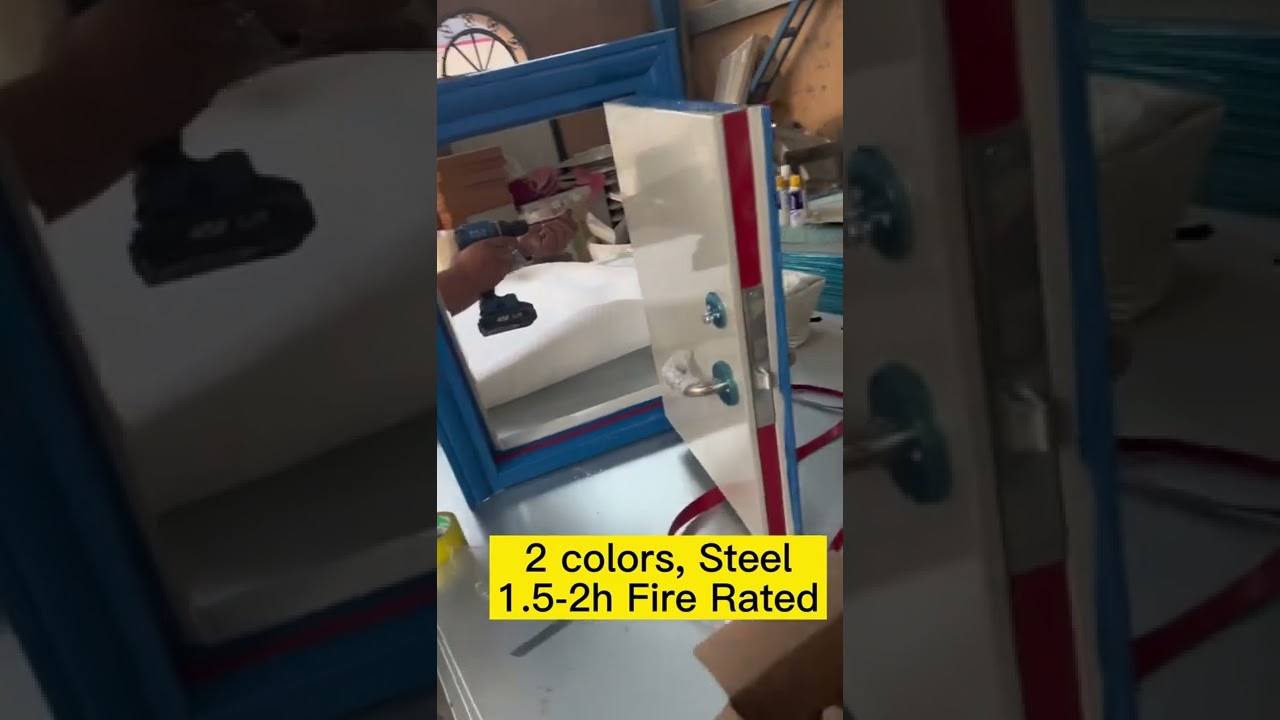 Fire Rated Door, Galvanized Steel, 1.5-2h fire rated. Sample door to the buyer.
