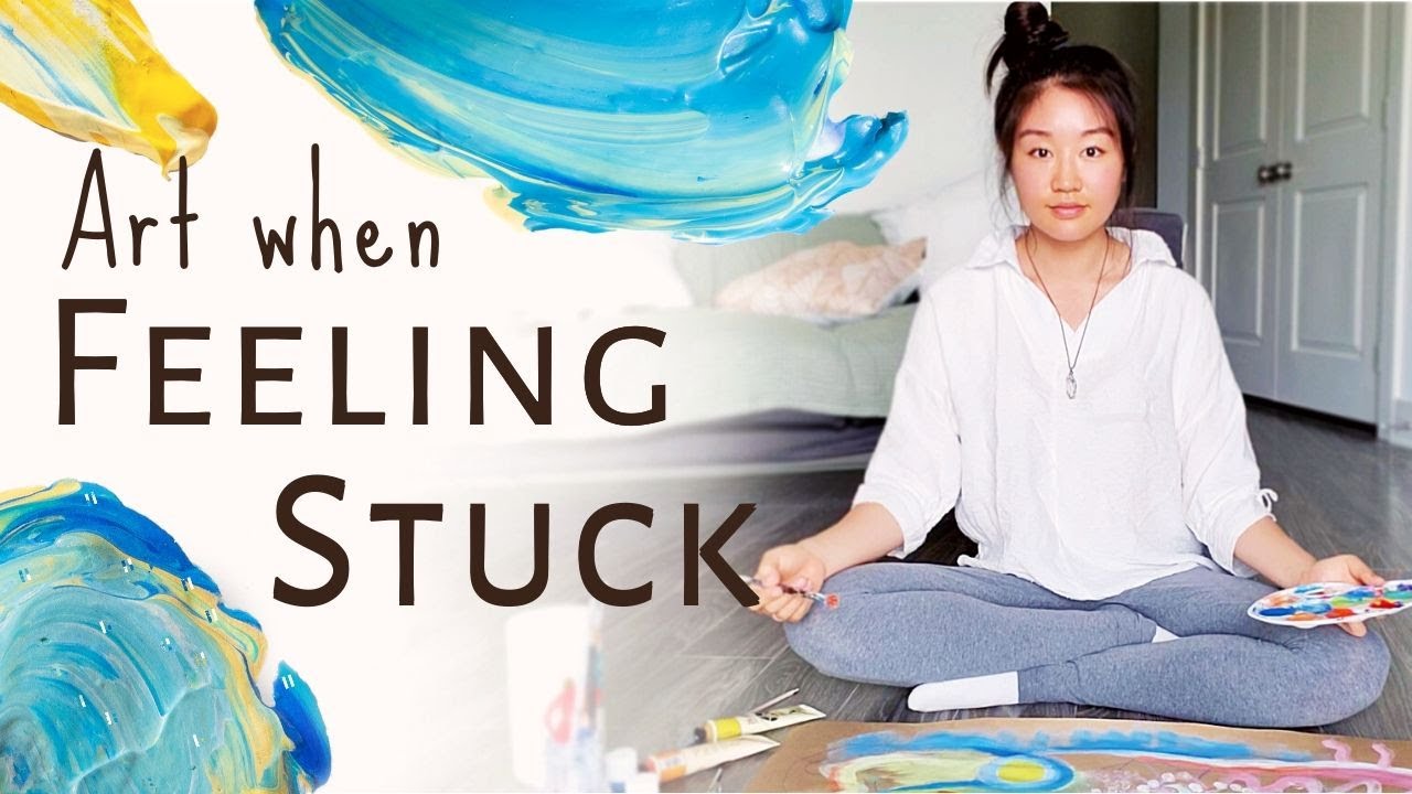 Art Therapy Activity When Feeling Stuck - flow and movement