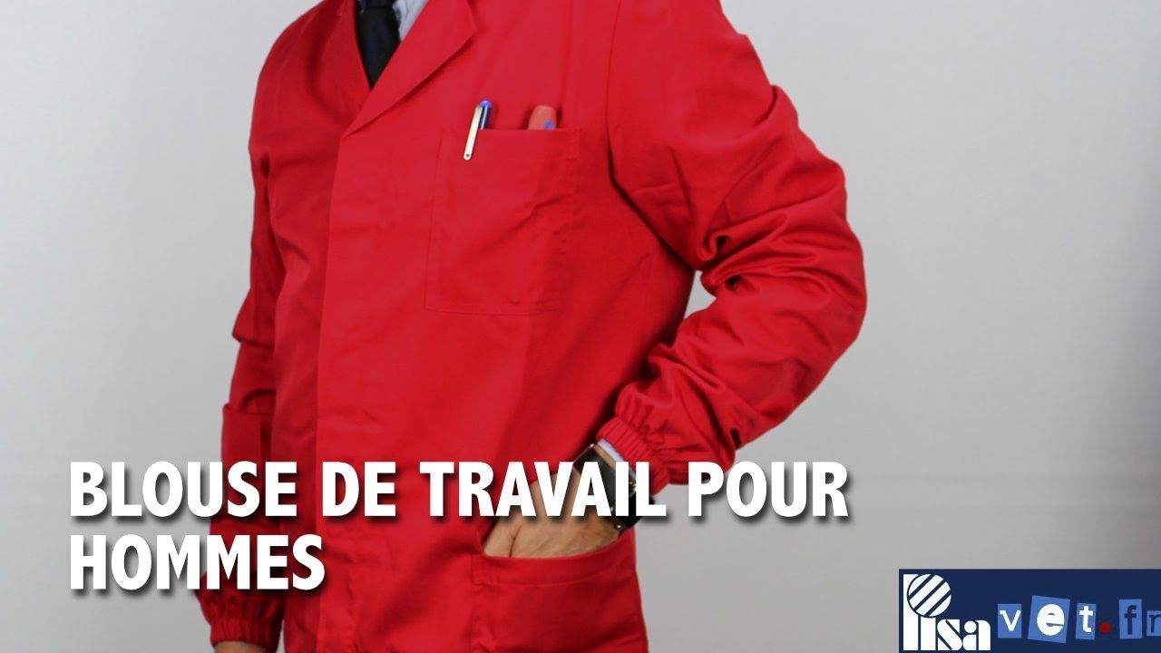 BLOUSE DE TRAVAIL HOMME ROUGE PAS CHER
