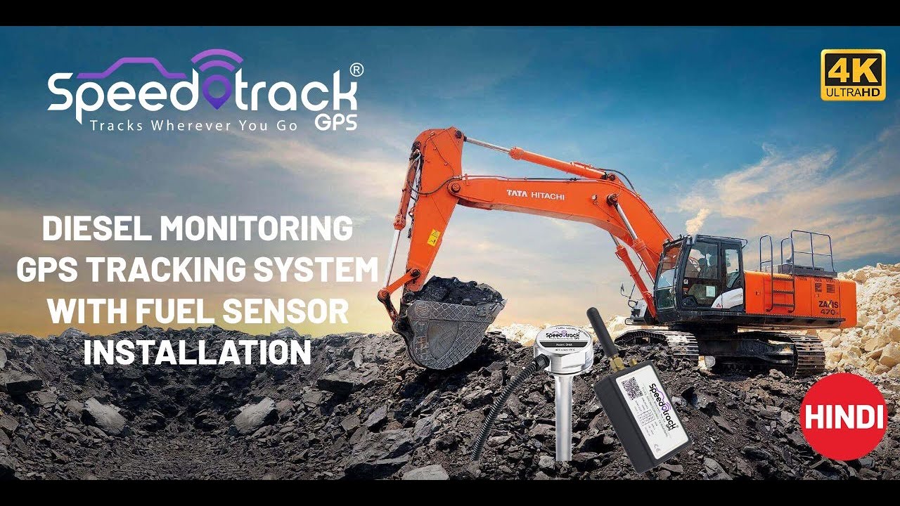 🆕TATA Hitachi Poclain Speedotrack GPS Diesel Monitoring Fuel Sensor Installation 99.5% Accuracy HIN