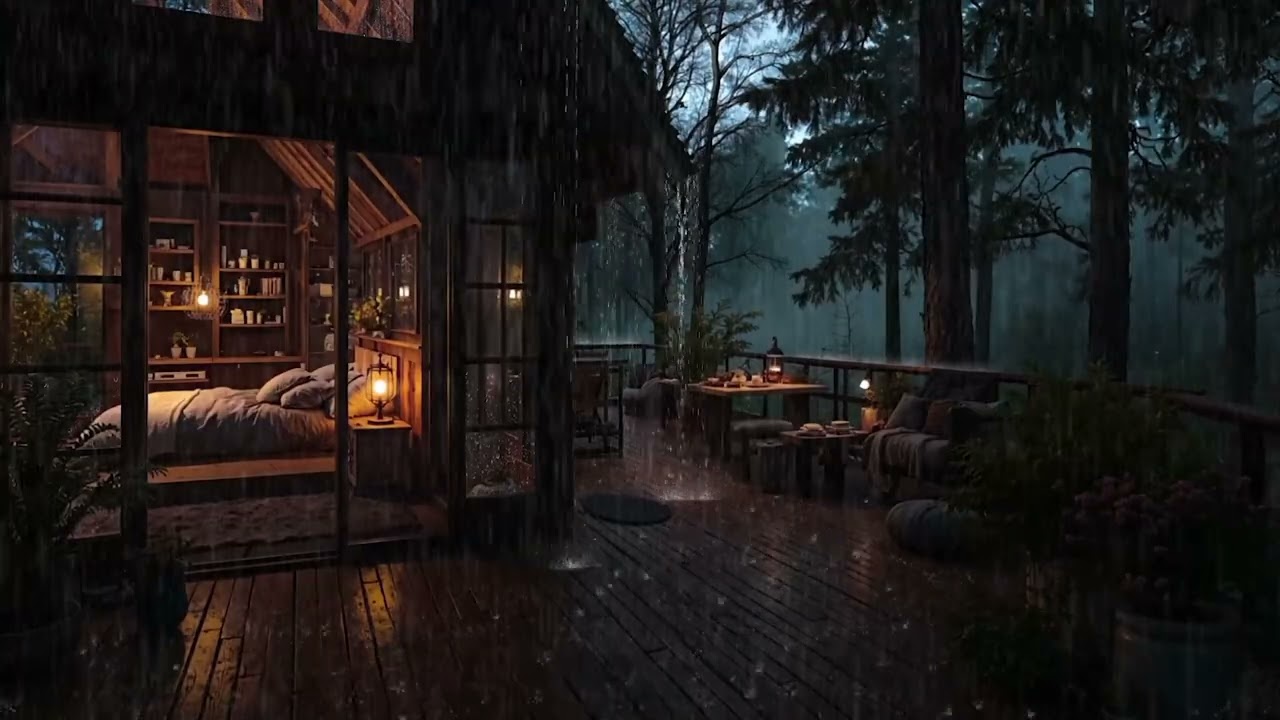Amazon Forest Night Rain (8 Hours) | Heal Stress & Relax the Mind 🌧️🌙