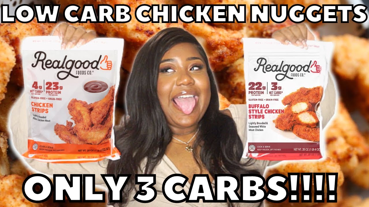 TRYING GAME CHANGING NEW LOW CARB CHICKEN NUGGETS & STRIPS REVIEW