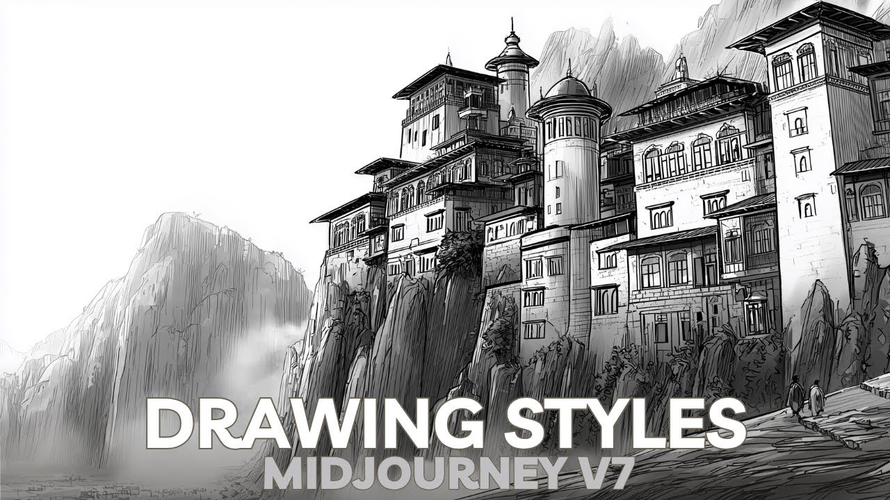 25 DRAWING Midjourney v7 SREF styles