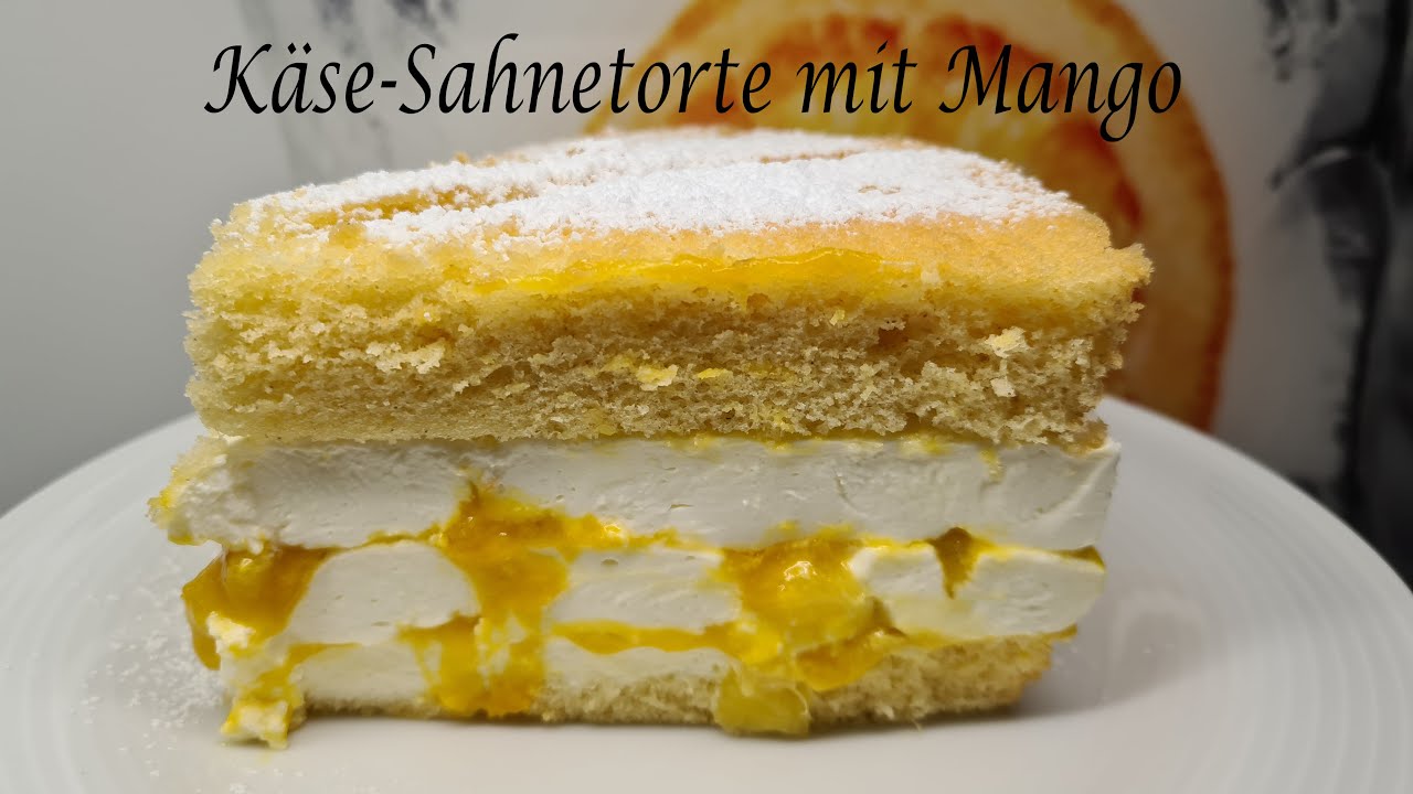 Thermomix®  TM6 - TM5 - TM31  Käse-Sahnetorte mit Mango