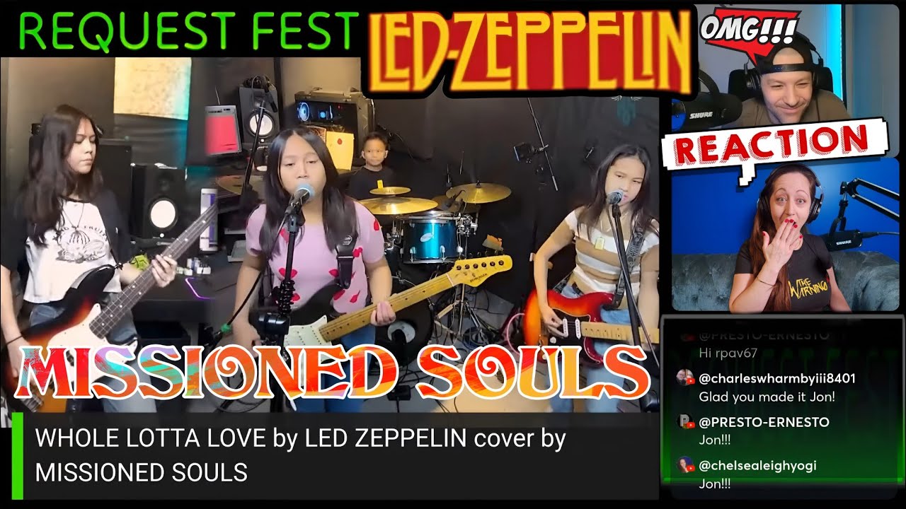 WHOLE LOTTA LOVE - LED ZEPPELIN cover - MISSIONED SOULS [REACTION]