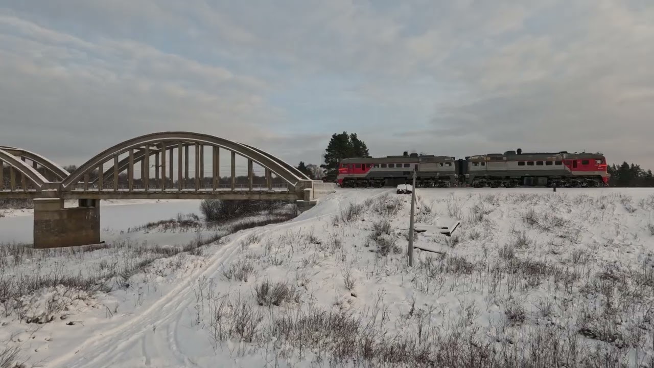 Тепловоз 2М62У-0365 резервом на линии Владимир-Тумская (Судогодский р-н, Владимирcкая обл.)