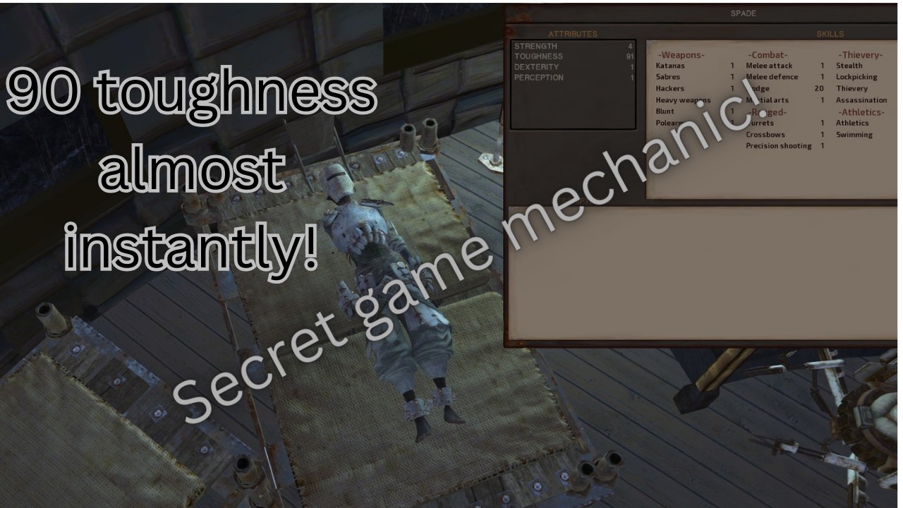 Kenshi | Fastest toughness training in the game? Secret game mechanic?