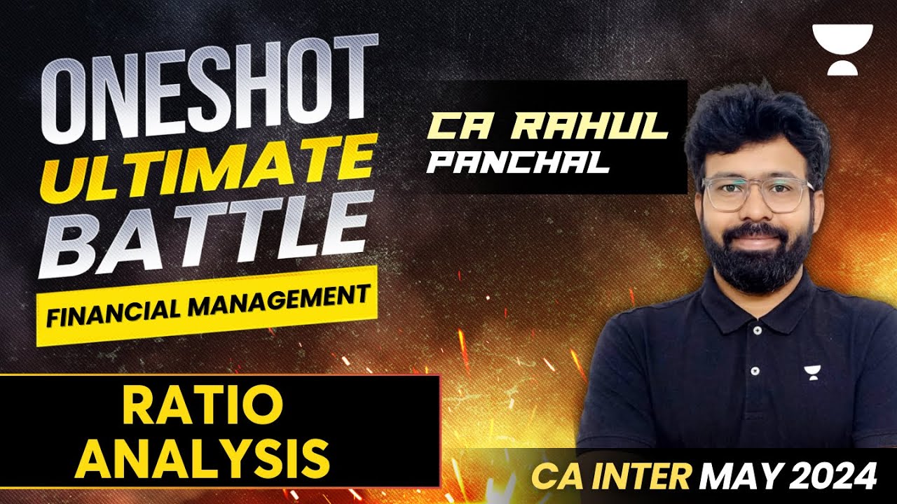 Ratio Analysis | Financial Management | CA Inter May'24 | CA Rahul Panchal
