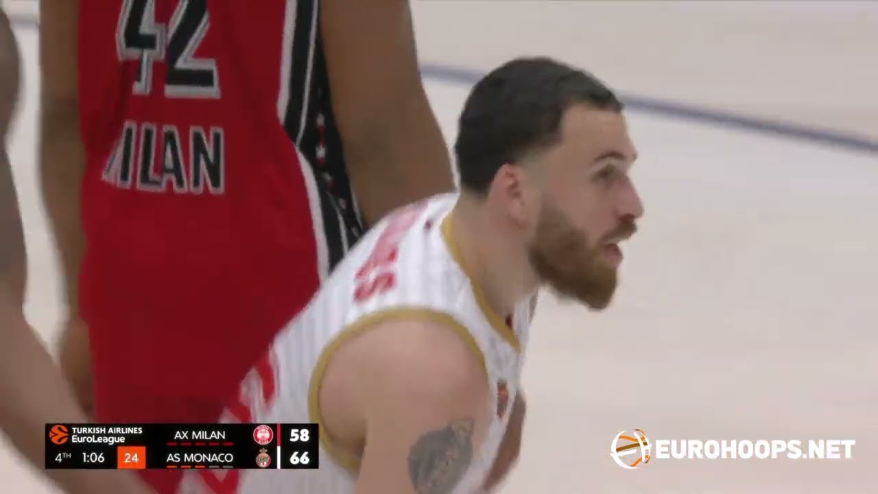 AX Armani Exchange Milan - AS Monaco 63-72: Mike James (19 points, 7 assists)
