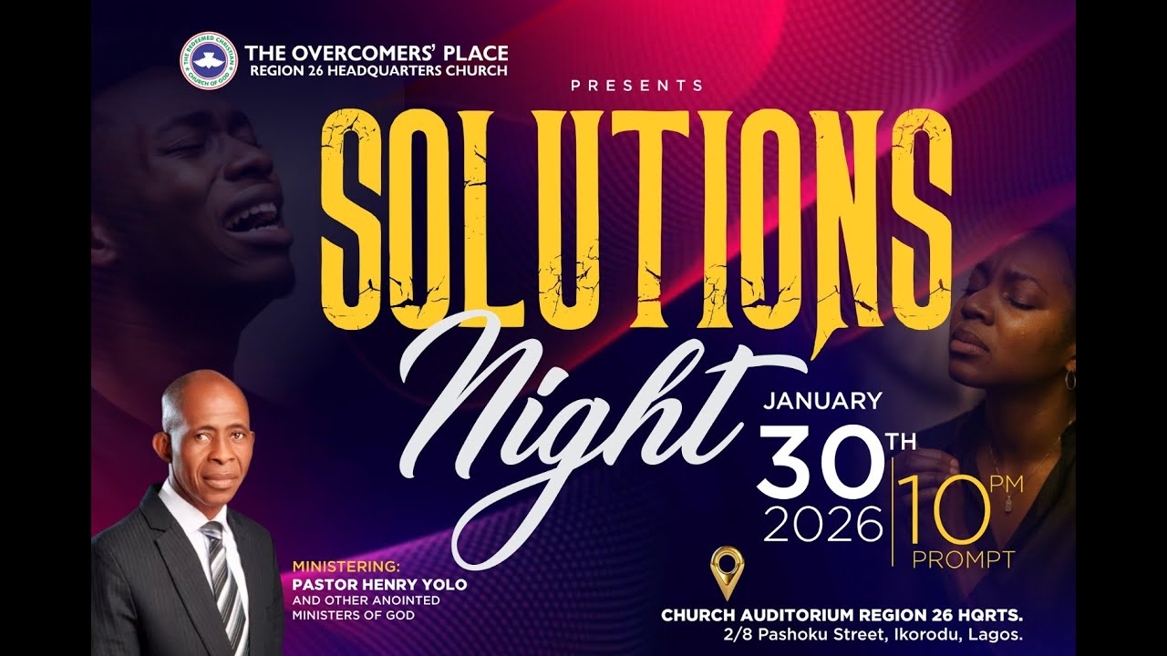 Solution Night || 30th Jan. 2026 || Min. Pst. Henry Yolo