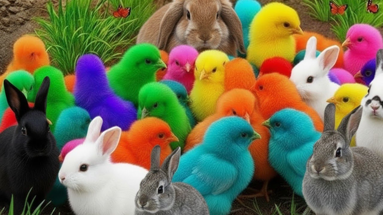 Ayam Rainbow, Kelinci Lucu, Bebek & Angsa | Hewan Lucu Anak