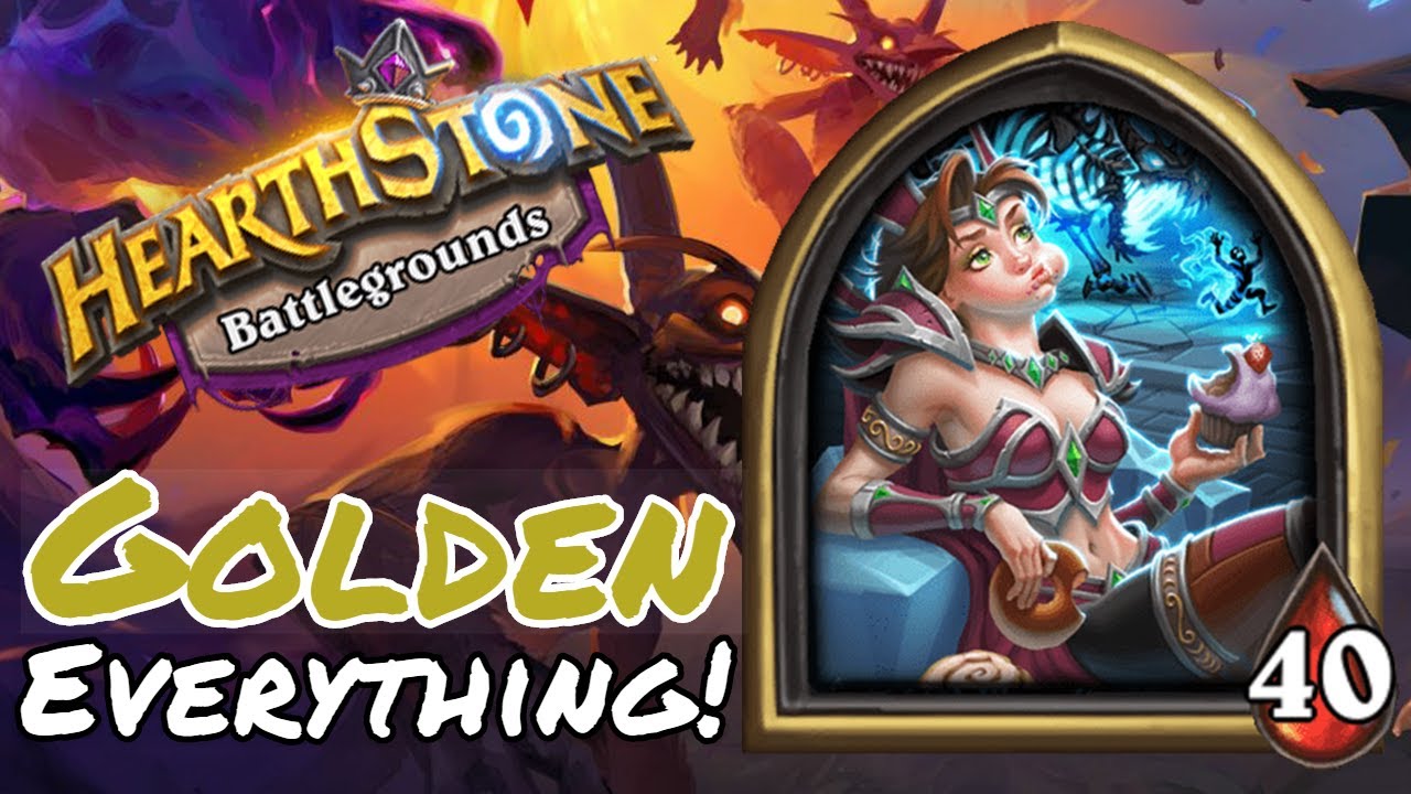 GOLDEN EVERYTHING with A.F. Kay! - Hearthstone Battlegrounds