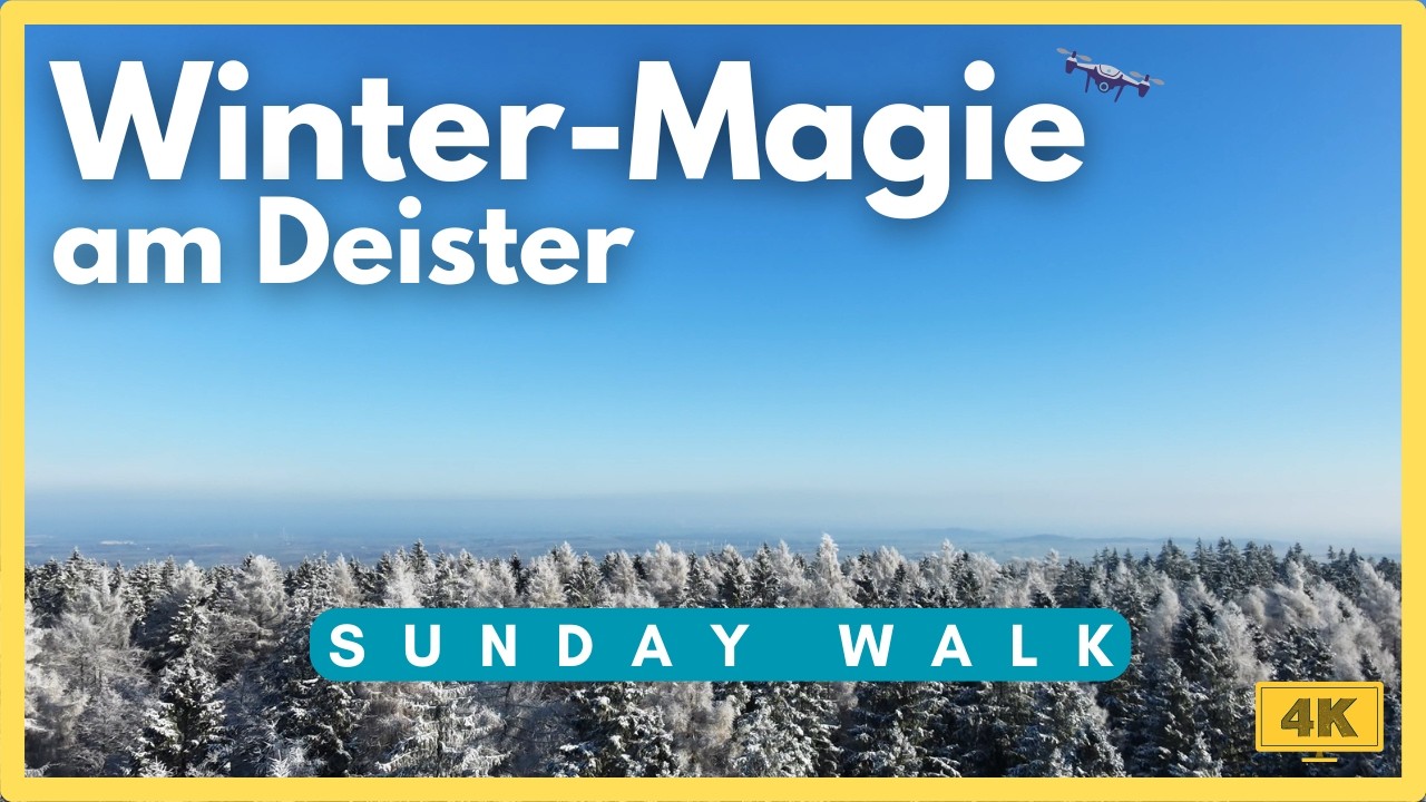 Wintersonne☀️über dem Deister🏔️: Drohnenflug im Tiefschnee❄️| Silent Hike