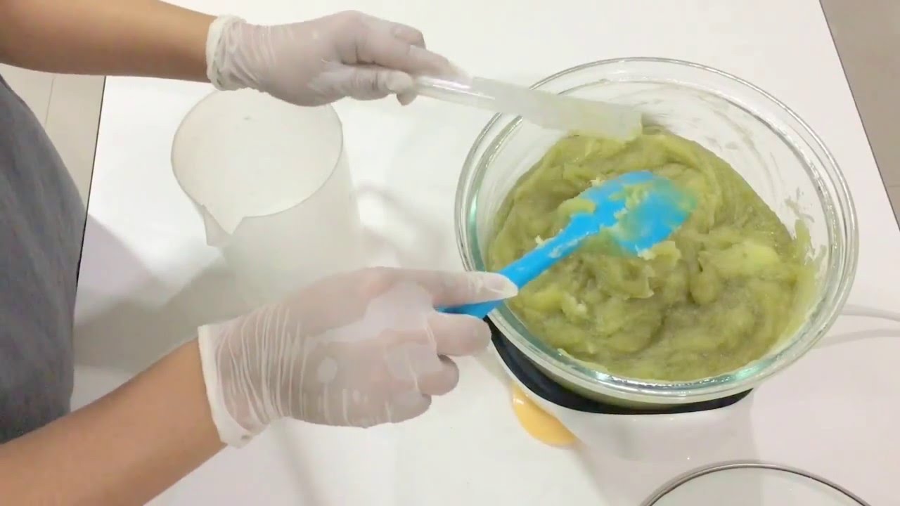 EP.02 สบู่น้ำมัน HP ว่านหางจระเข้สด เชียร์บัตเตอร์ (How to HP soap Aloe vera - Shea butter)