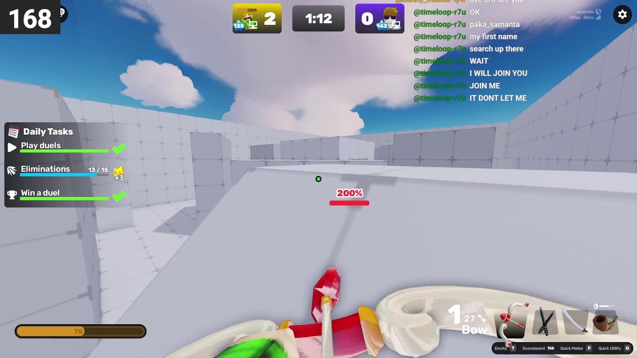Playing Roblox Rivals