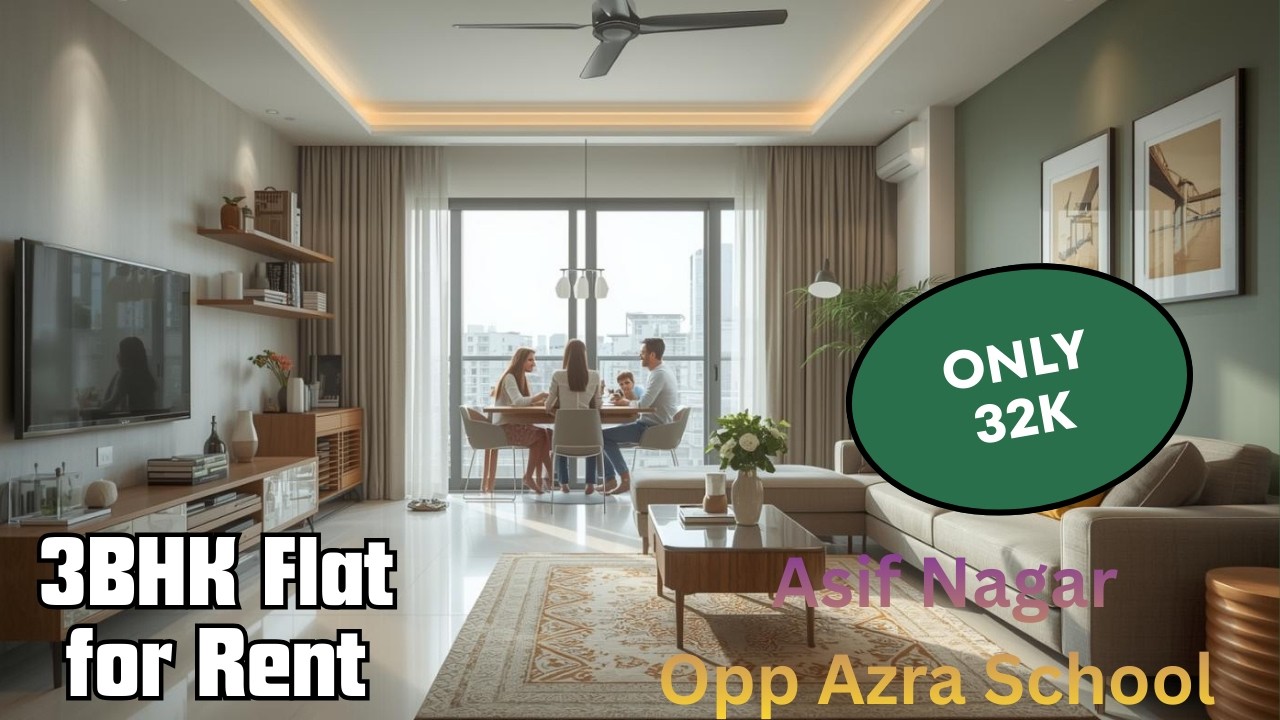 3BHK Flat For Rent Opp Azra Public School Asif Nagar Mehdipatnam Hyderabad,Call Now +91 63056 36350