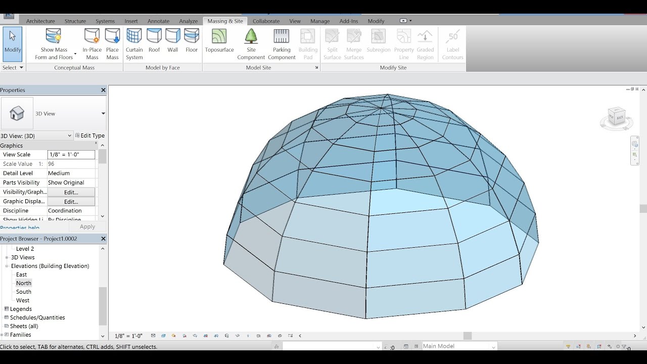 Autodesk Revit 2017 — Как создать стеклянный купол