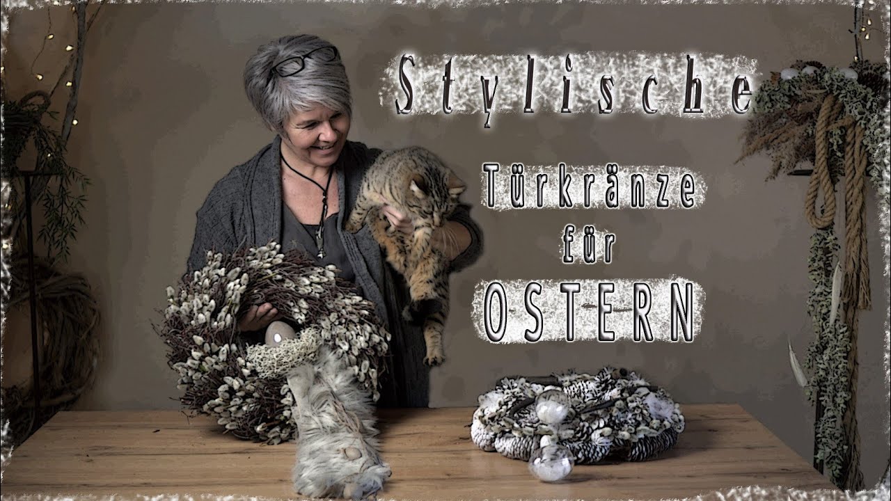 Stylische  NATUR  Türkränze für Ostern DIY